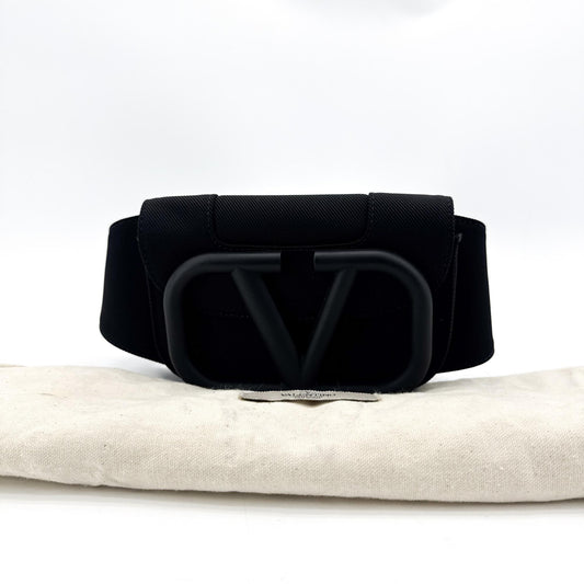 Valentino V-logo Nylon Belt Bag Black