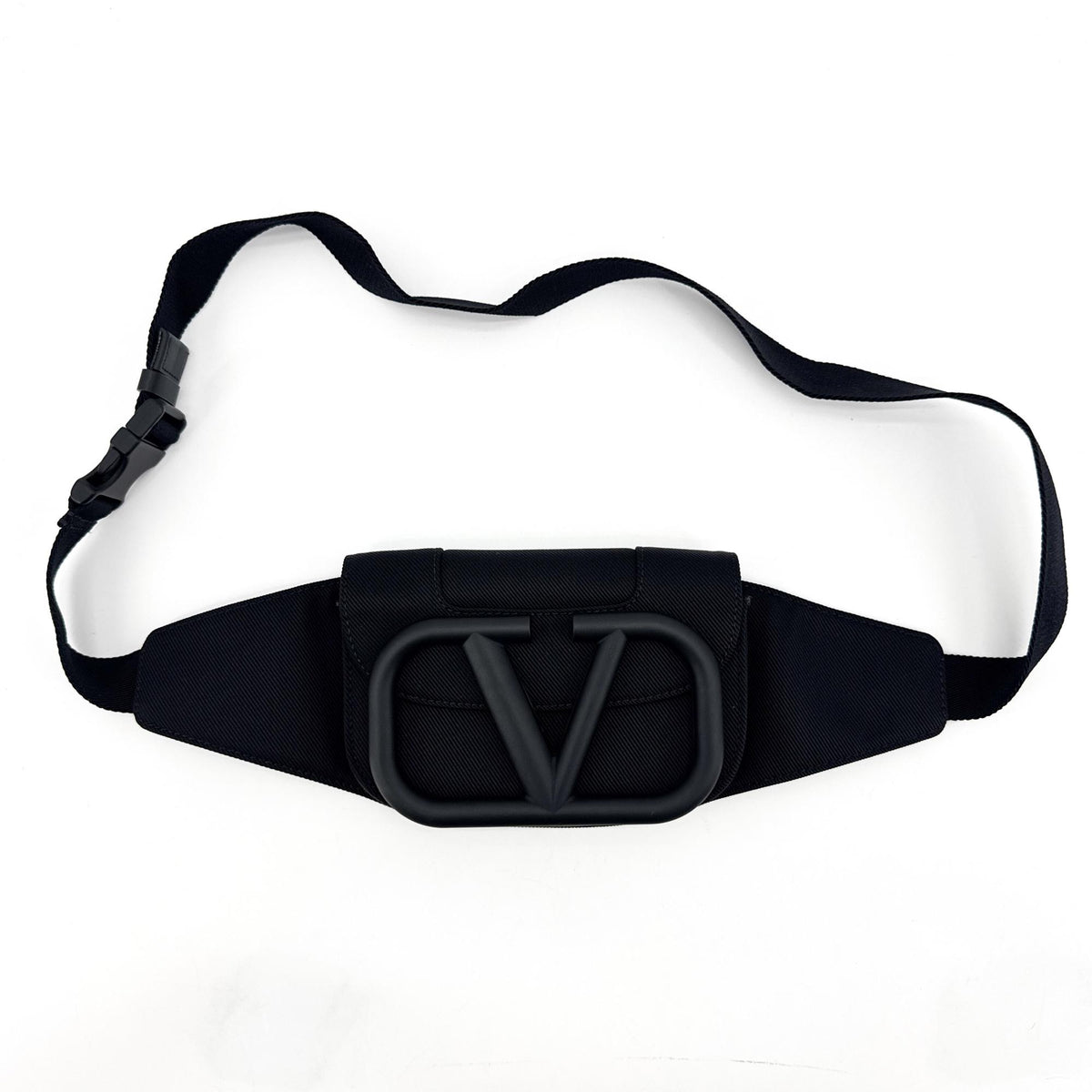 Valentino V-logo Nylon Belt Bag Black