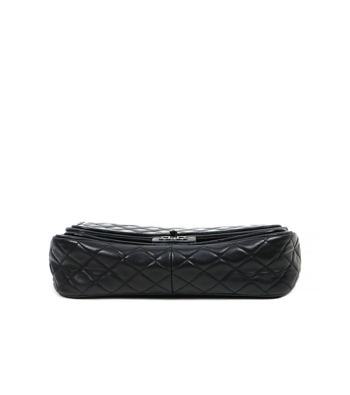 Chanel Black Faden Quilted CC Flap Chain Shoulder Bag