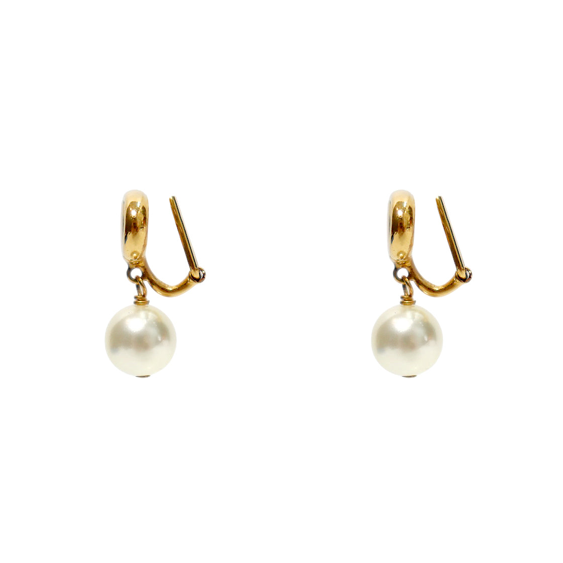Dior CD Navy Clip-On Earrings