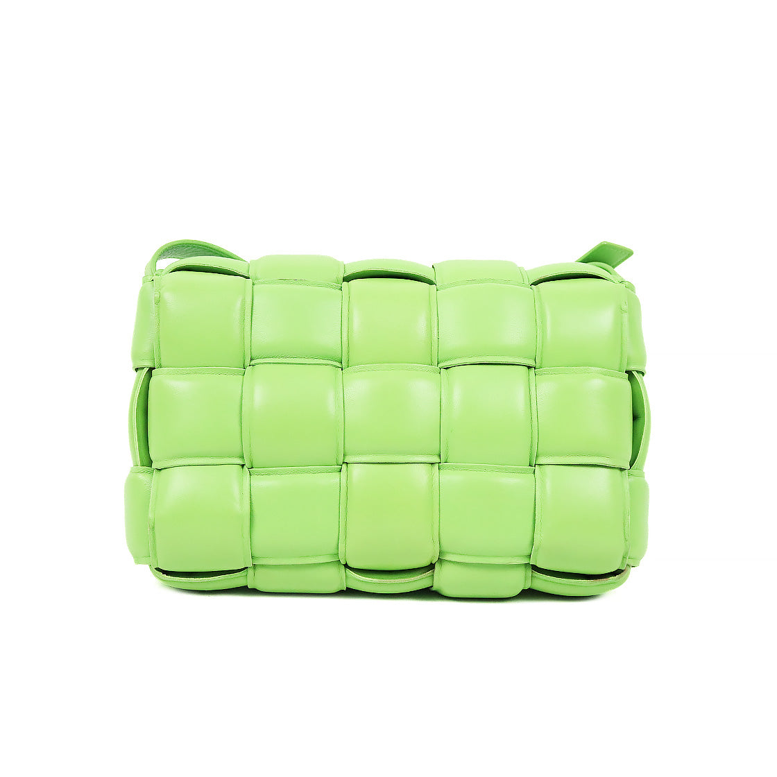 Bottega Veneta Green Leather Padded Cassette Bag