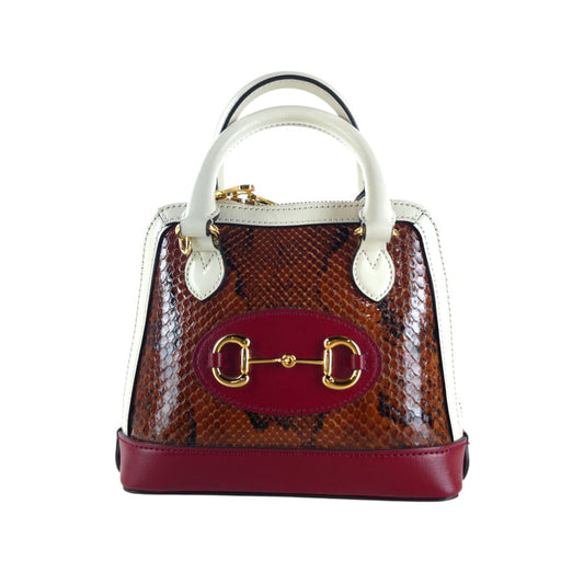 Mini Python Horsebit 1955 Top Handle Shoulder Bag Crossbody Bag 640716