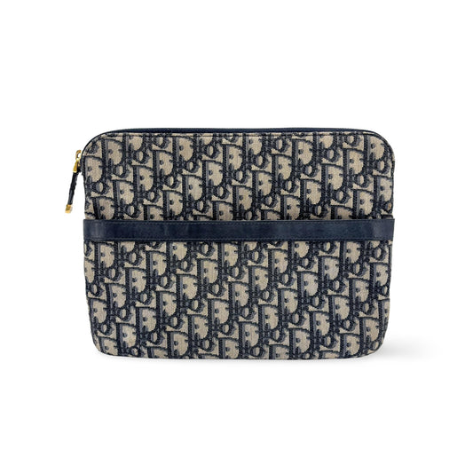 Dior Oblique Jacquard Pouch Navy