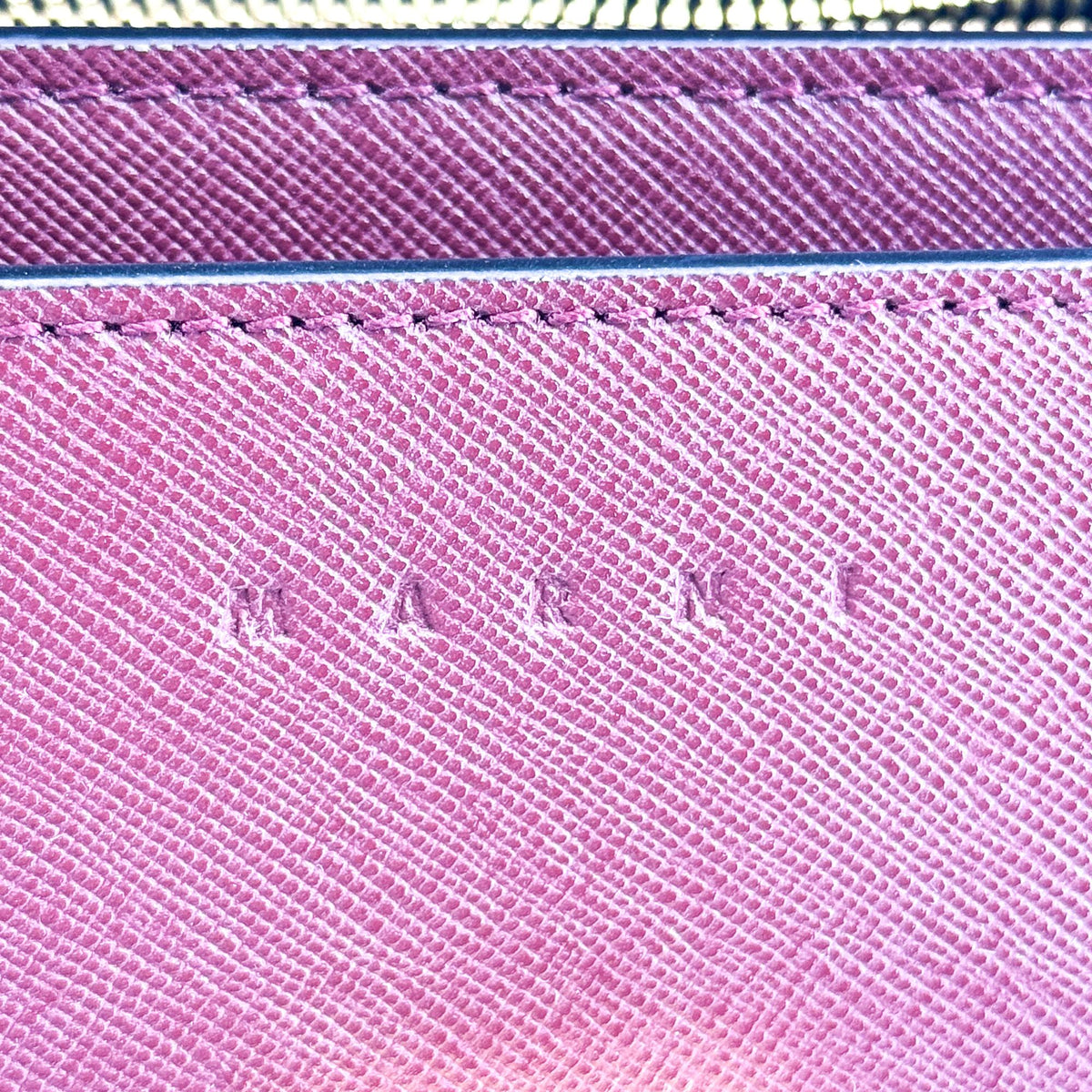 Marni Saffiano Medium Trunk Bag Burgundy