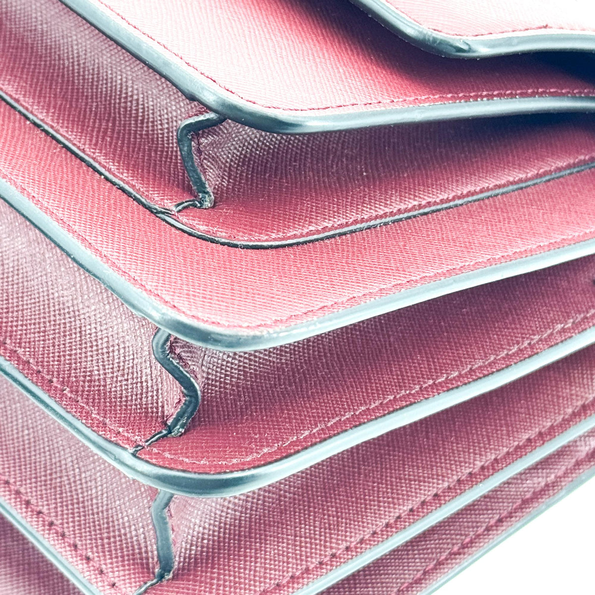 Marni Saffiano Medium Trunk Bag Burgundy