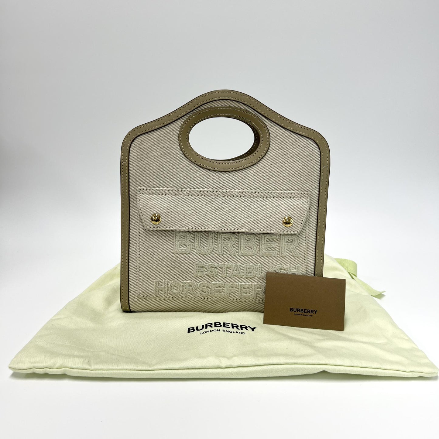 Burberry Horseferry Mini Pocket Tote Bag 2-Way