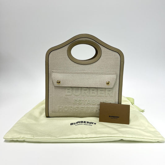 Burberry Horseferry Mini Pocket Tote Bag 2-Way