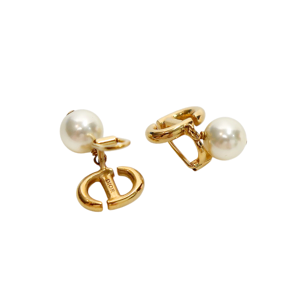 Dior CD Navy Clip-On Earrings