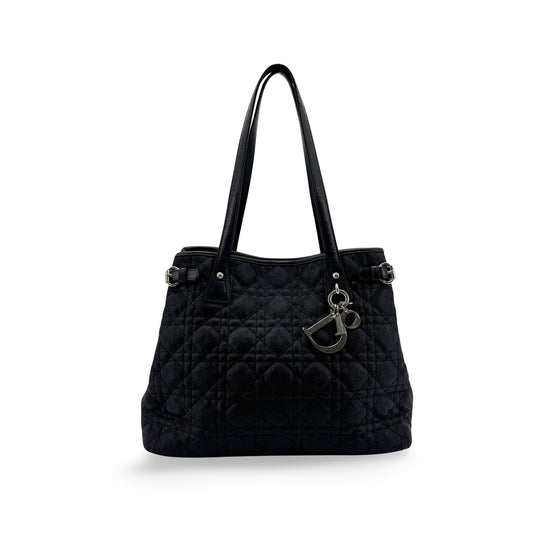 Dior Cannage Canvas Tote Bag Black