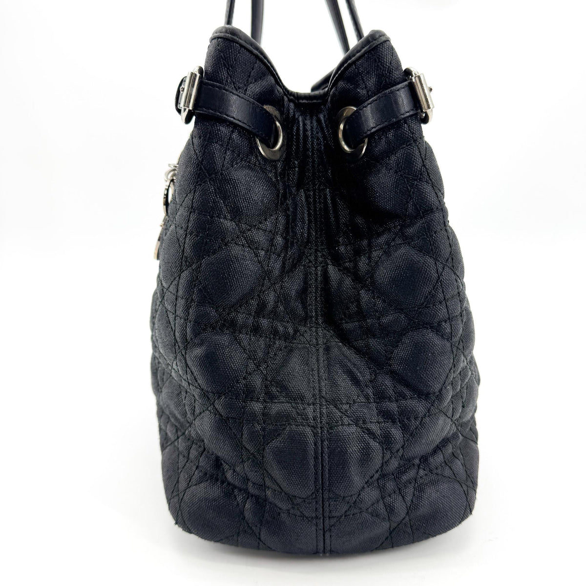 Dior Cannage Canvas Tote Bag Black