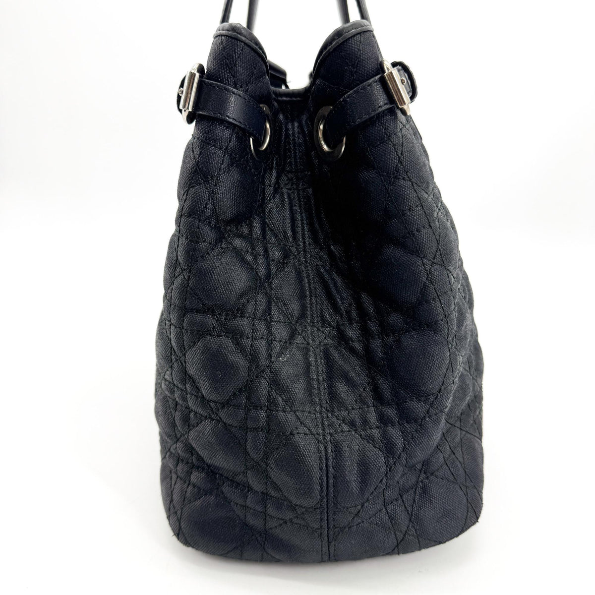 Dior Cannage Canvas Tote Bag Black