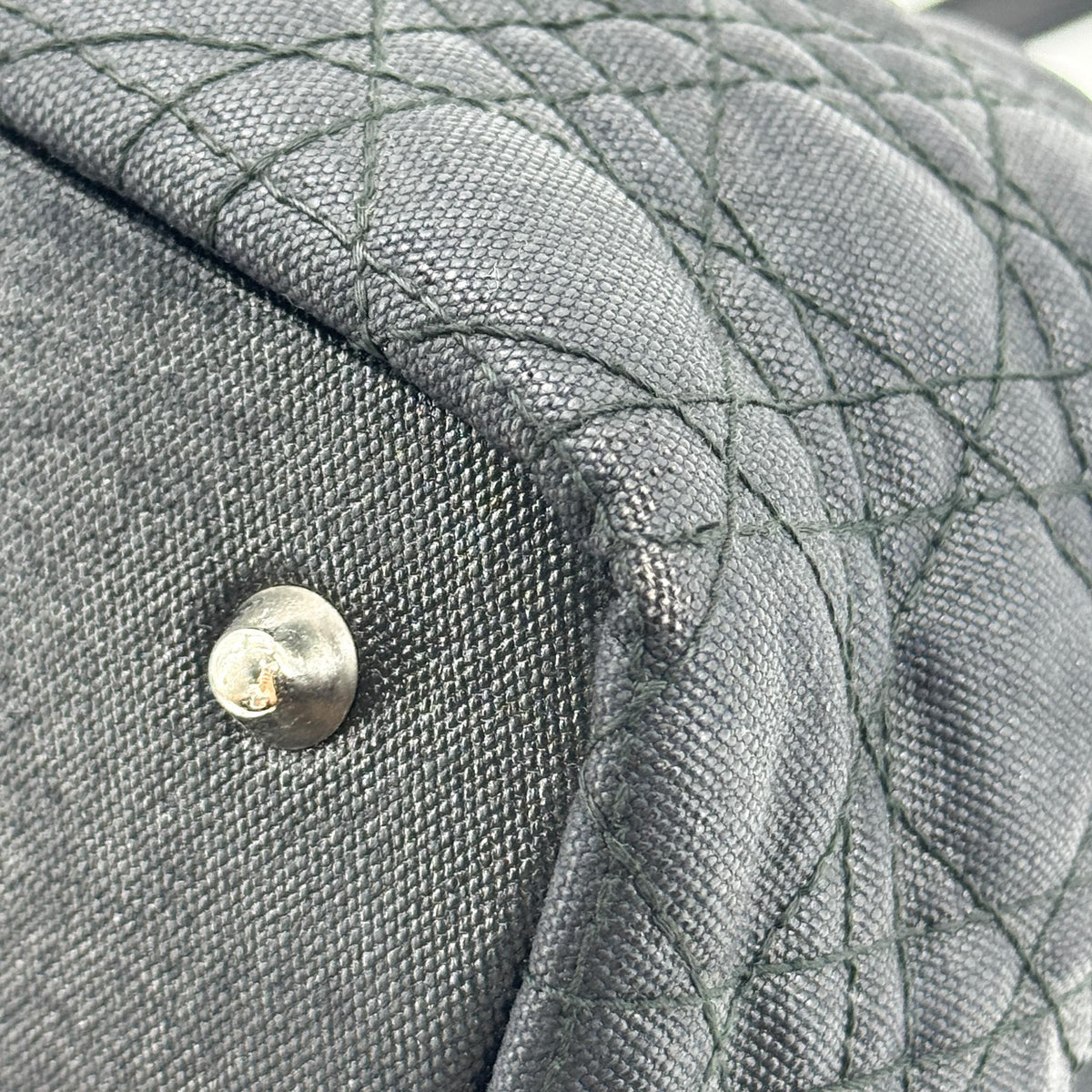 Dior Cannage Canvas Tote Bag Black