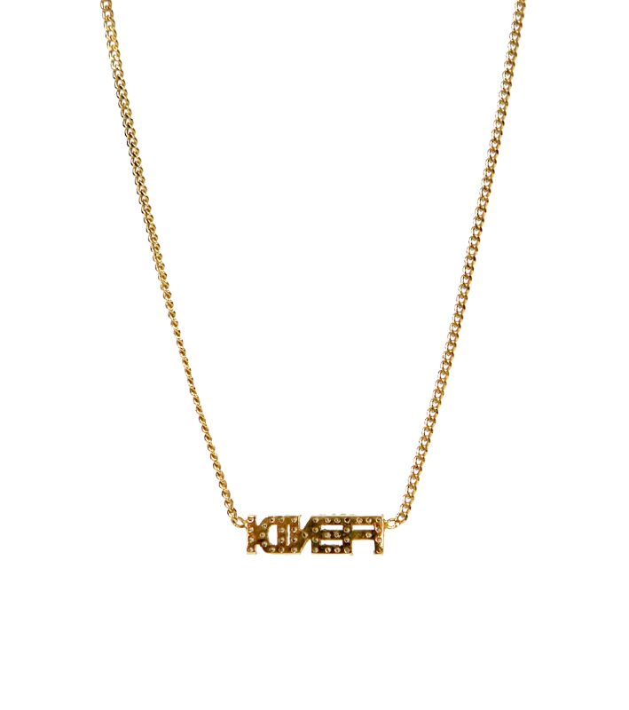 Fendi Cubic FENDI Gold Necklace