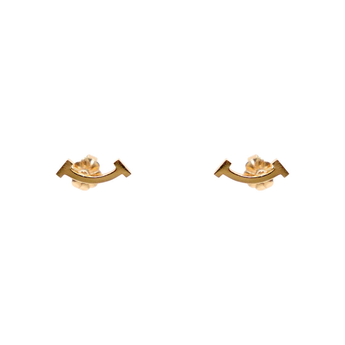 Tiffany & Co. 18K Gold T Smile Earrings