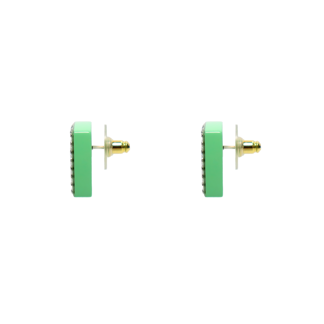 Chanel Crystal Square Earrings