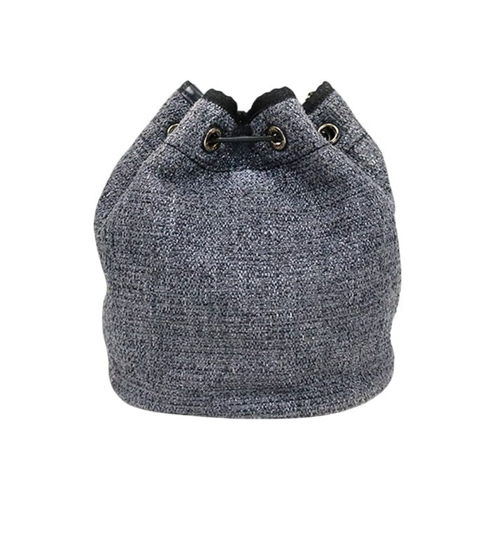 Chanel Gray Deauville Bucket Bag