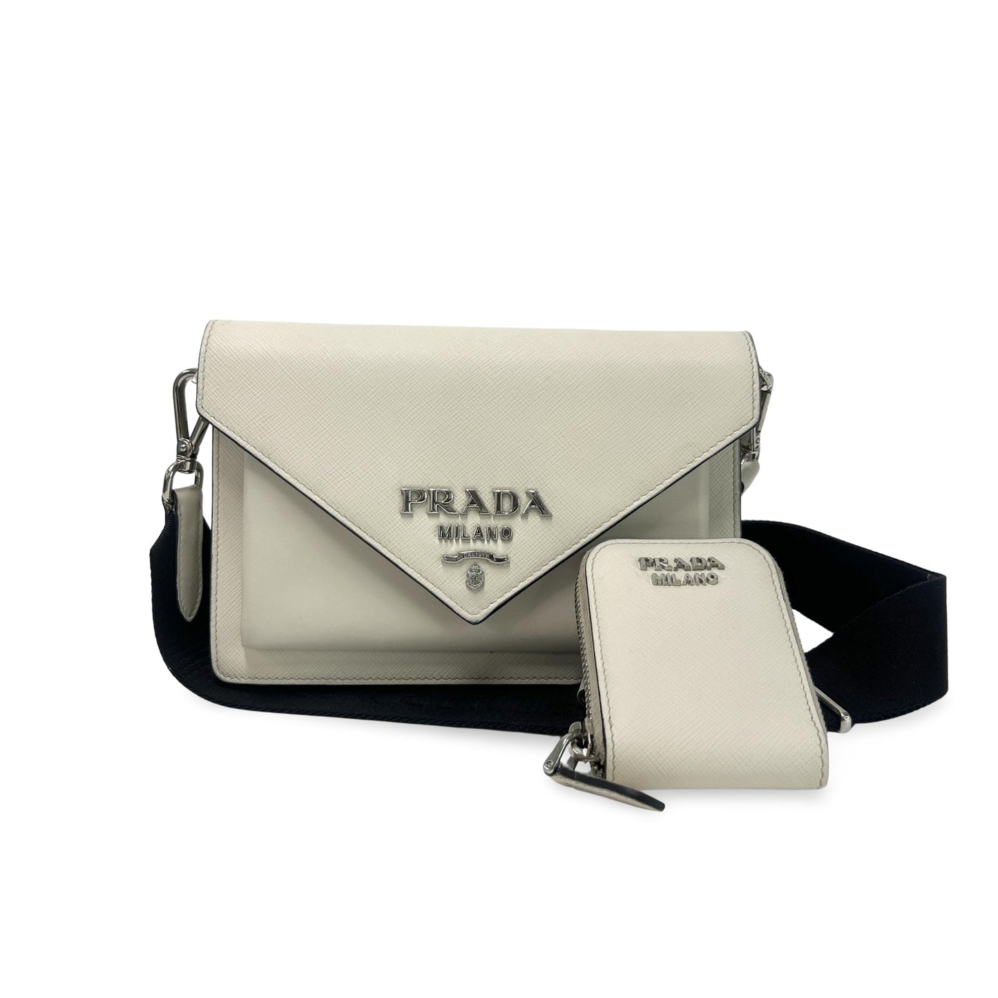 Prada Saffiano Leather Mini Envelope Bag 1BP020