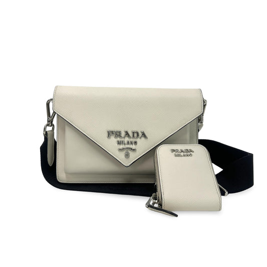 Prada Saffiano Leather Mini Envelope Bag 1BP020