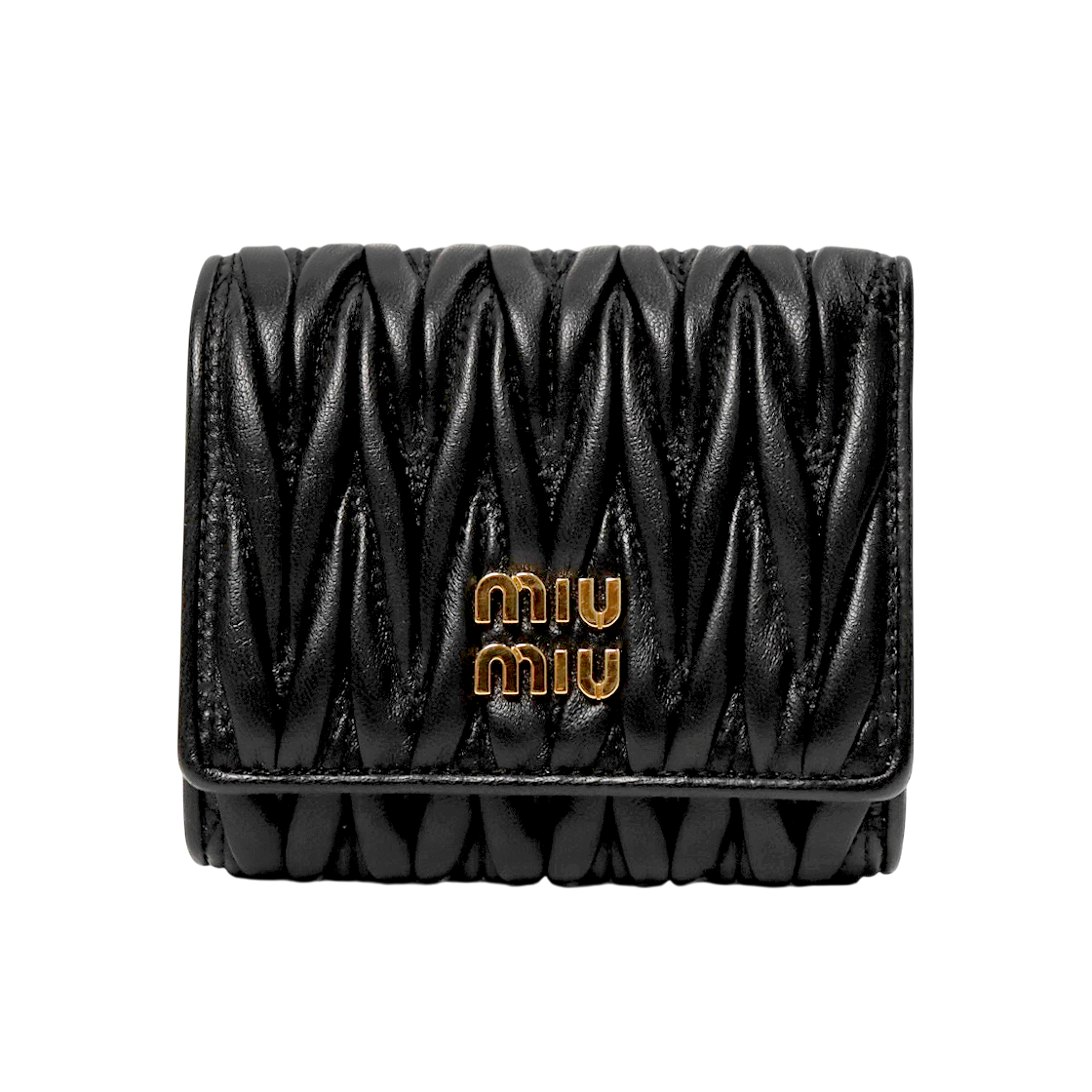 Miu Miu Black Materasse Half-Wallet