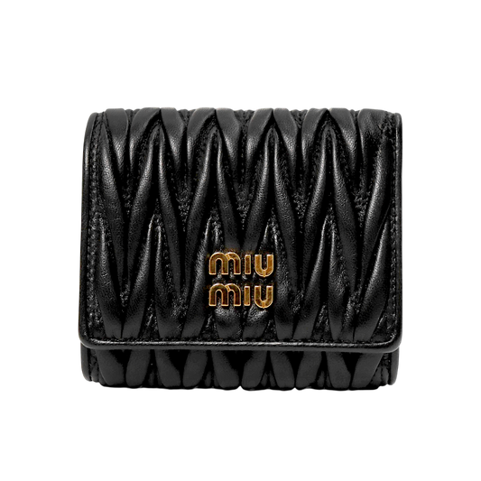 Miu Miu Black Materasse Half-Wallet
