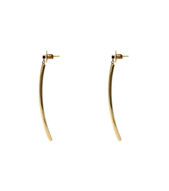 Tiffany & Co 750 18K Gold T-Bar Earrings
