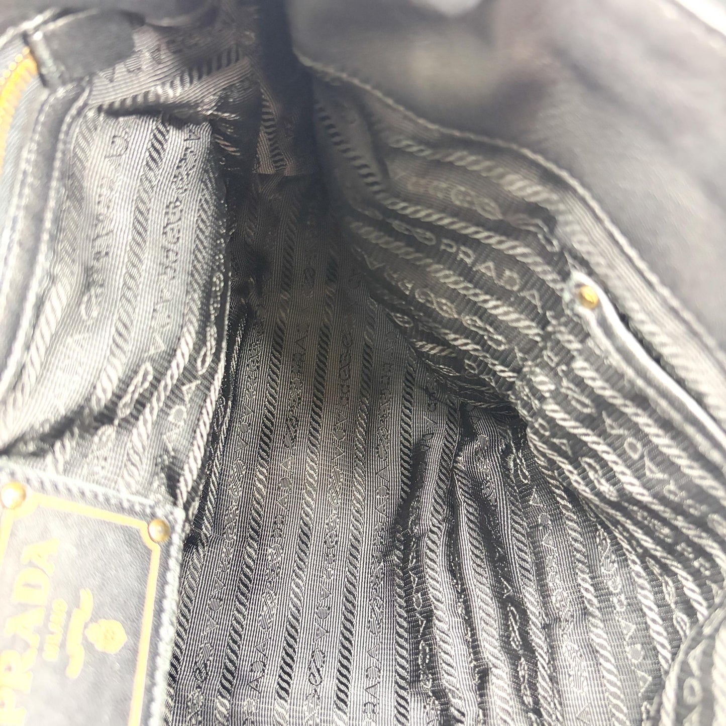 Prada Napa Gaufré Tote Bag Black with Gold Hardware