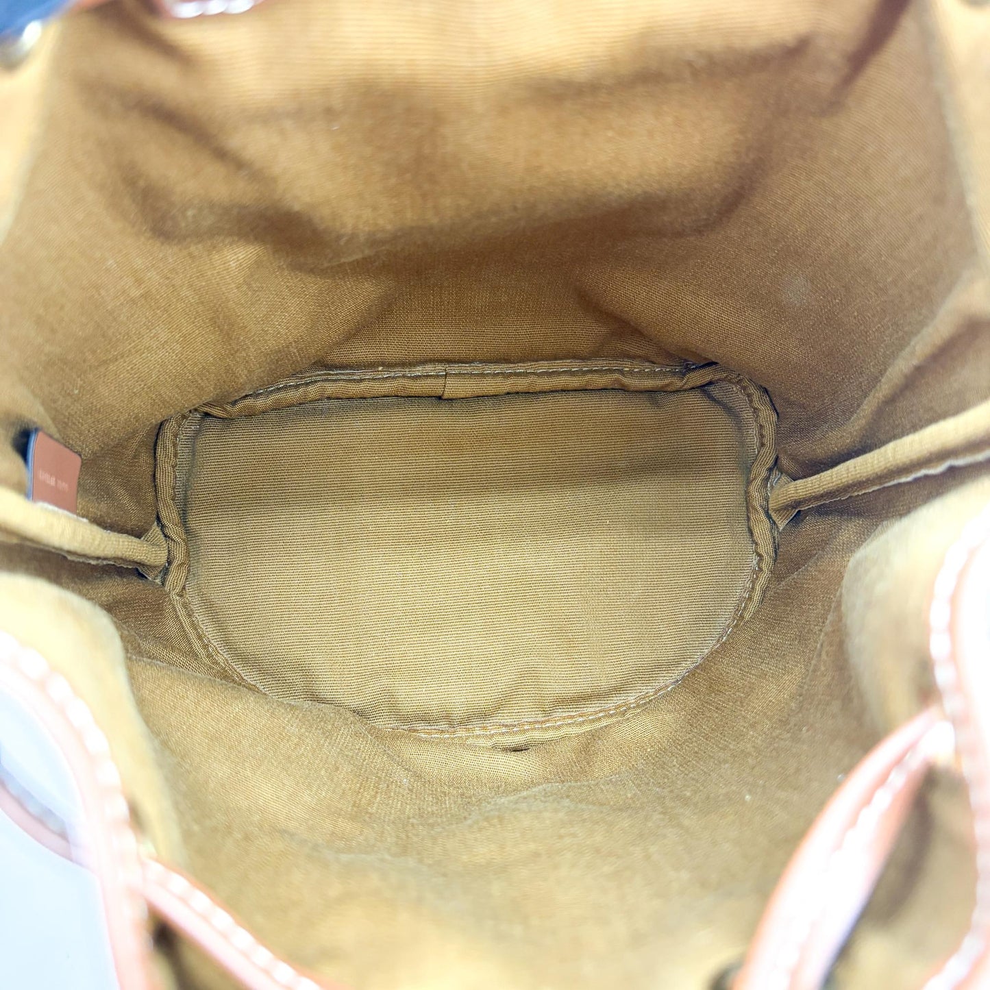 Celine Small Backpack Triomphe Canvas and Calfskin White