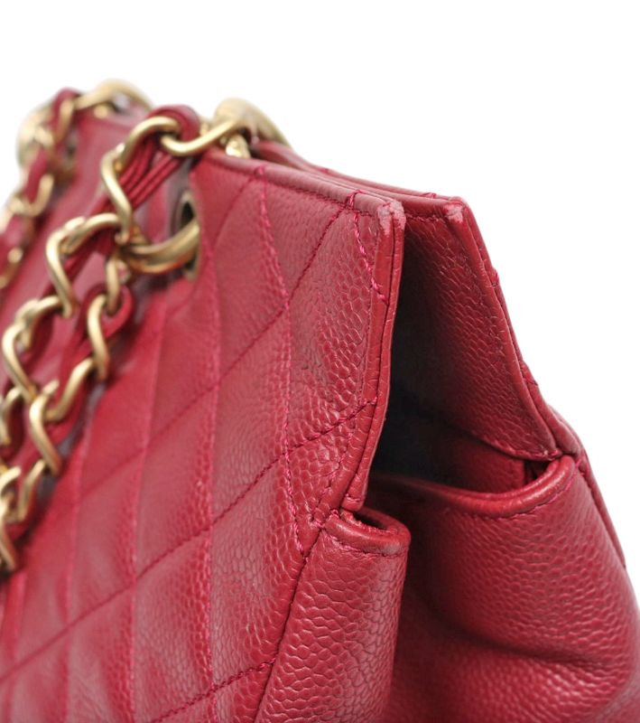 Chanel Red Caviar Big CC Grandchamp Shoulder Bag