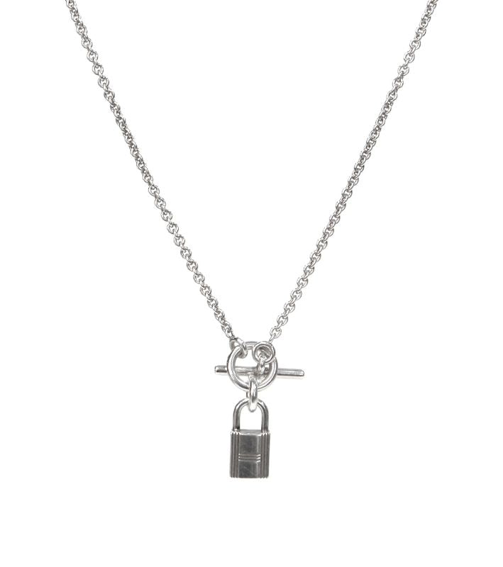 Hermès Silver Amulet Lock Necklace