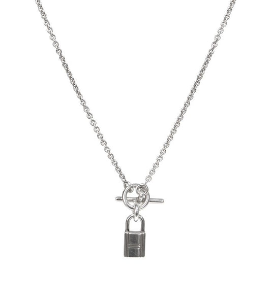 Hermès Silver Amulet Lock Necklace