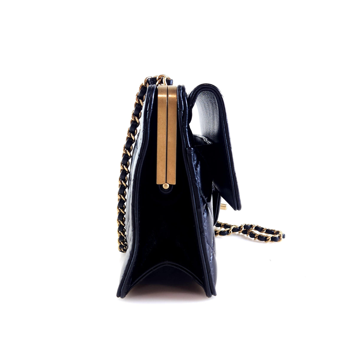 Metal Clip Flap Shoulder Bag AS4479