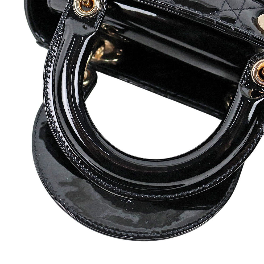Dior Small Black Faden Lady Bag