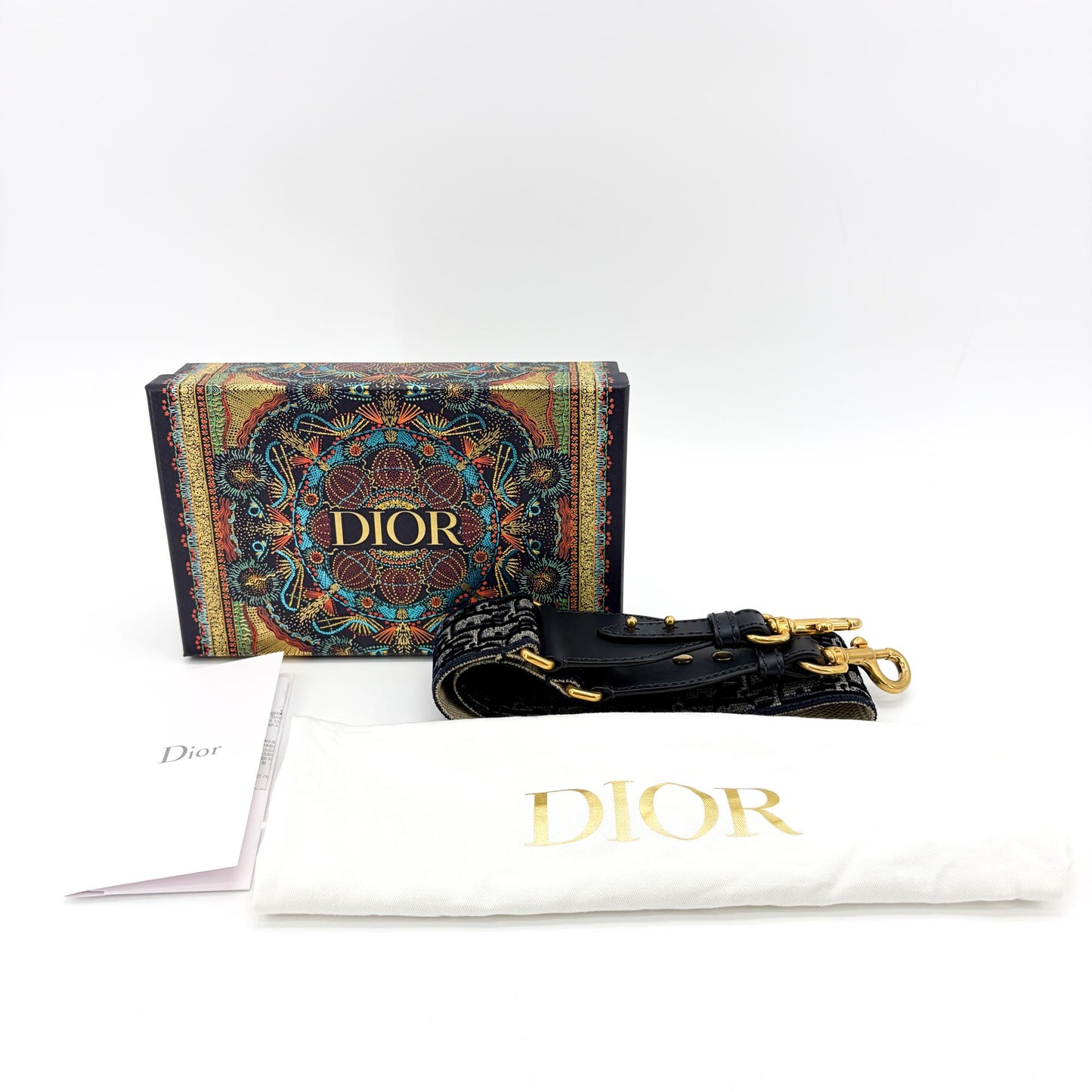 Dior Saddle Bag Latte Grain Gold Hardware + Separate Strap