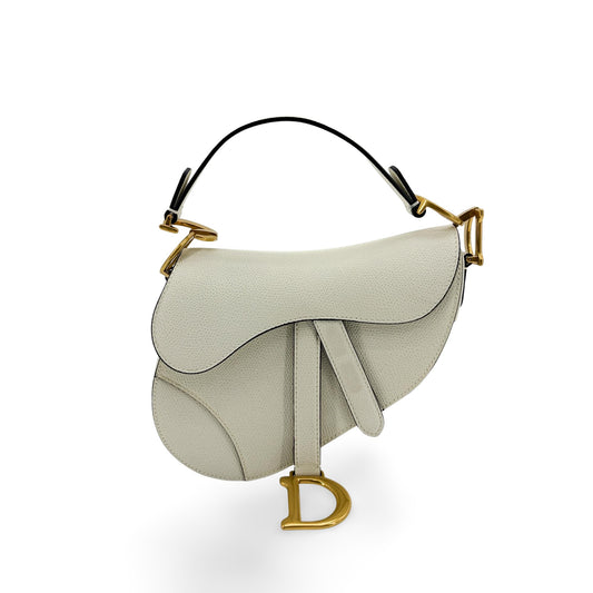 Dior Saddle Bag Latte Grain Gold Hardware + Separate Strap