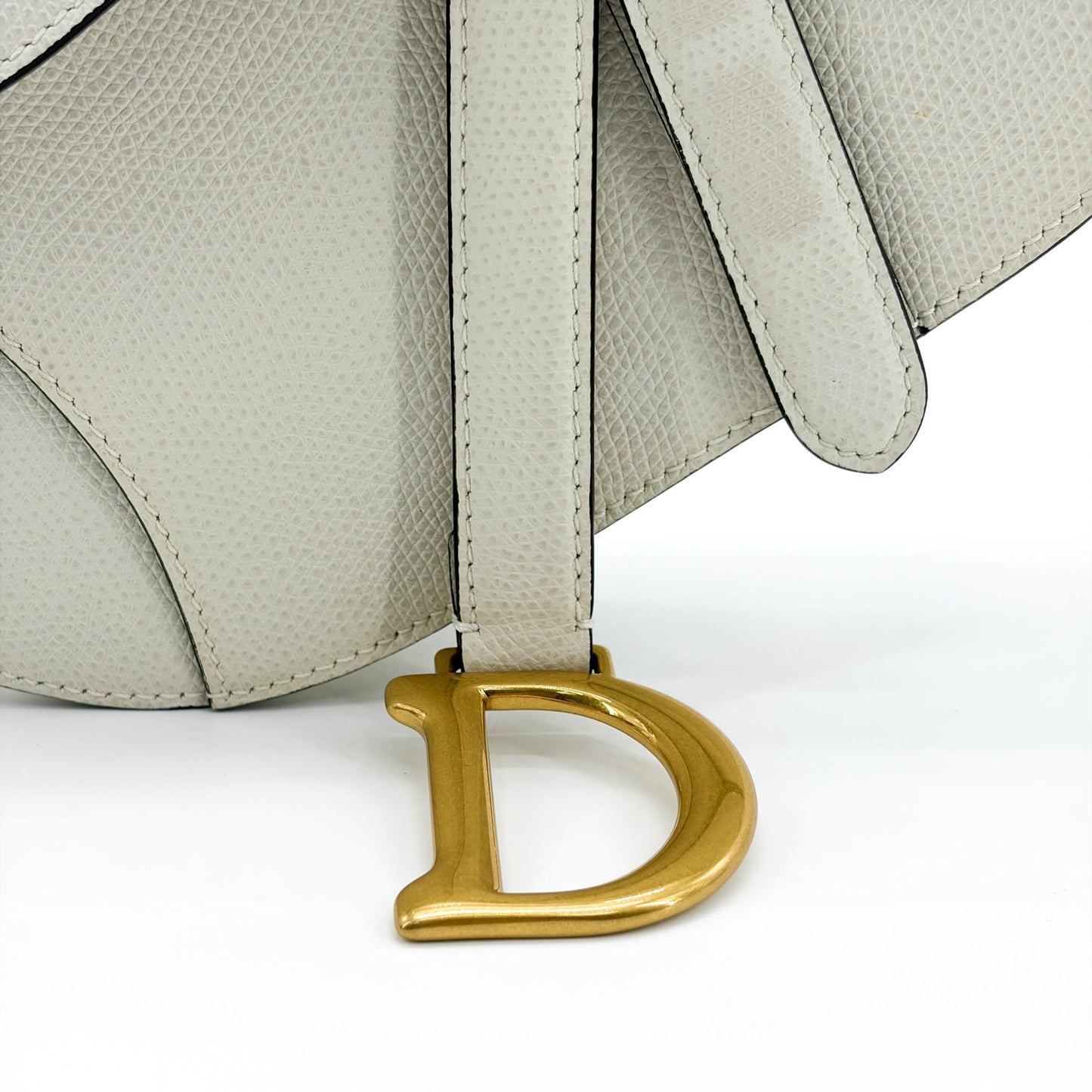 Dior Saddle Bag Latte Grain Gold Hardware + Separate Strap