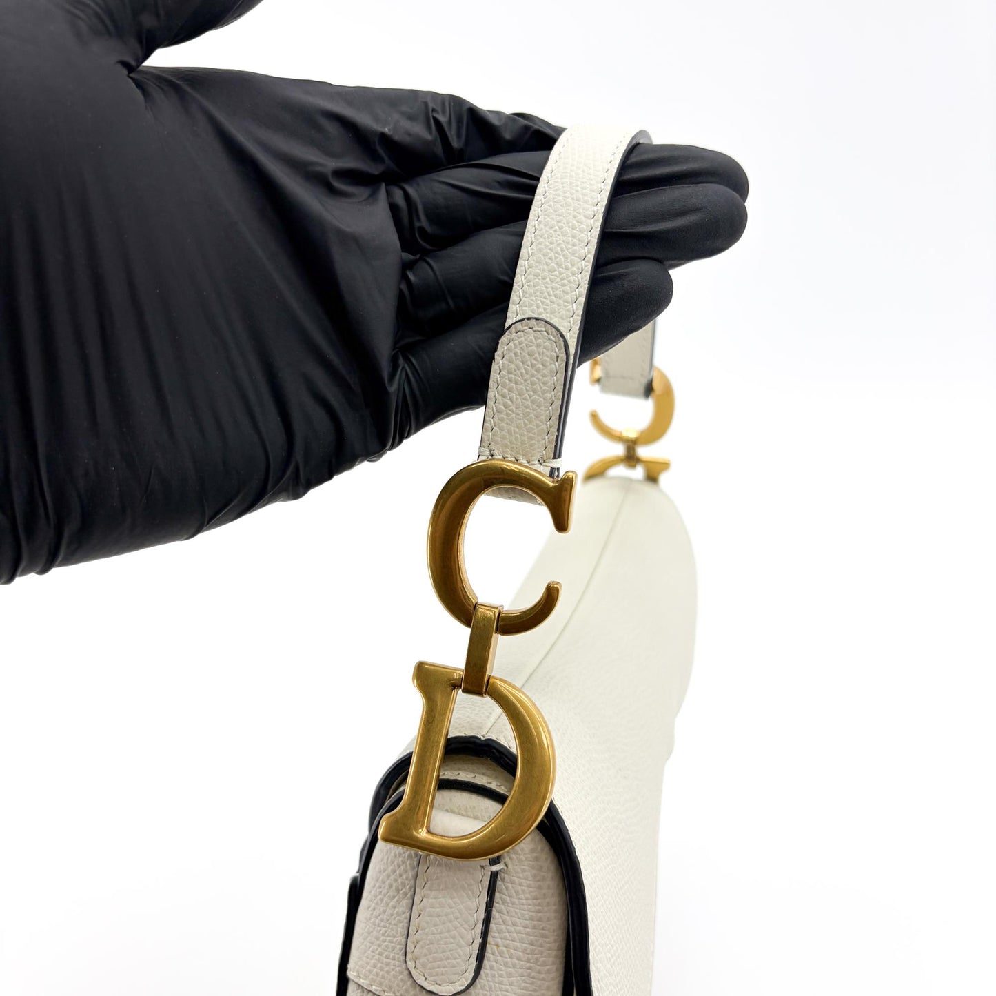 Dior Saddle Bag Latte Grain Gold Hardware + Separate Strap
