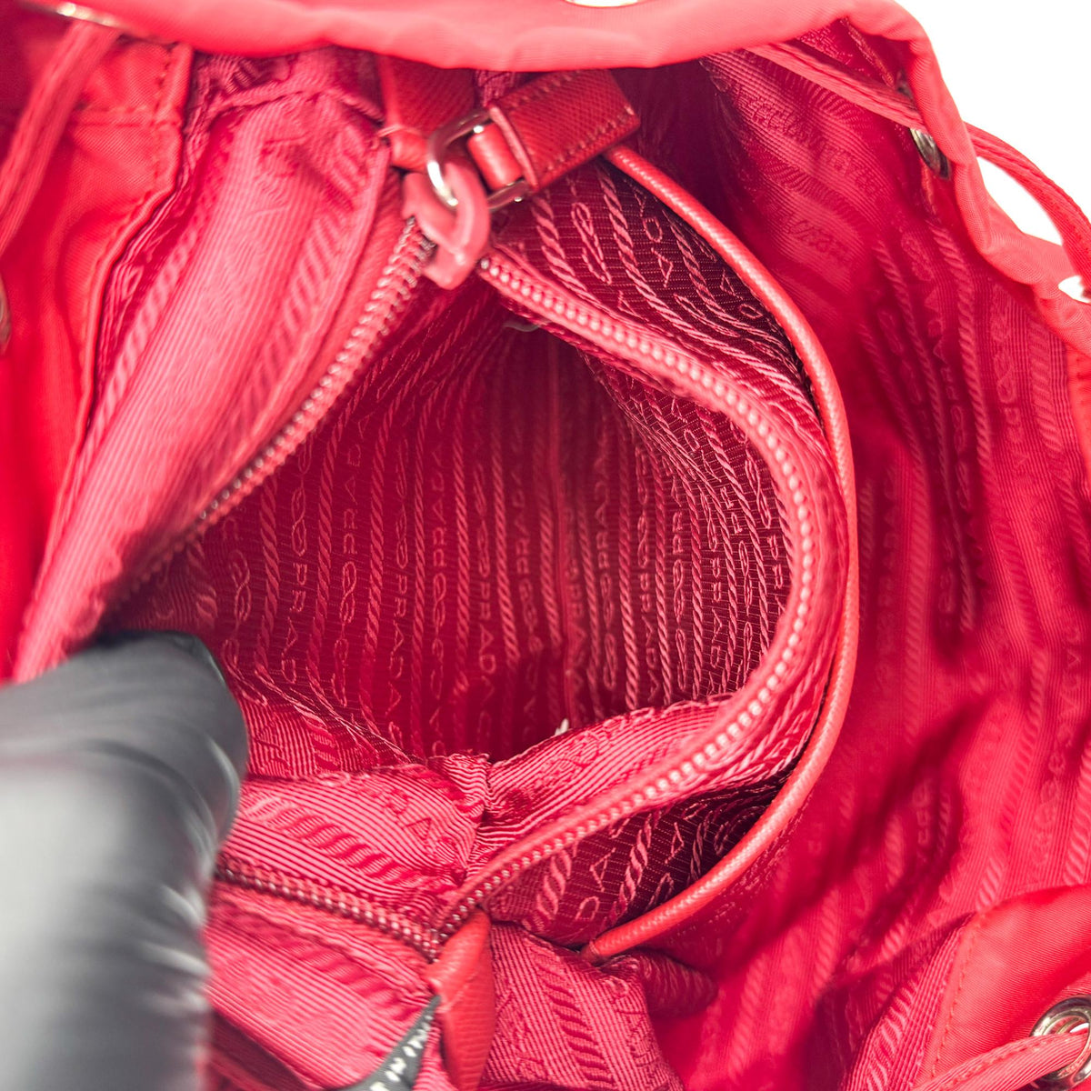 Prada Re-Ylon Small Backpack Red