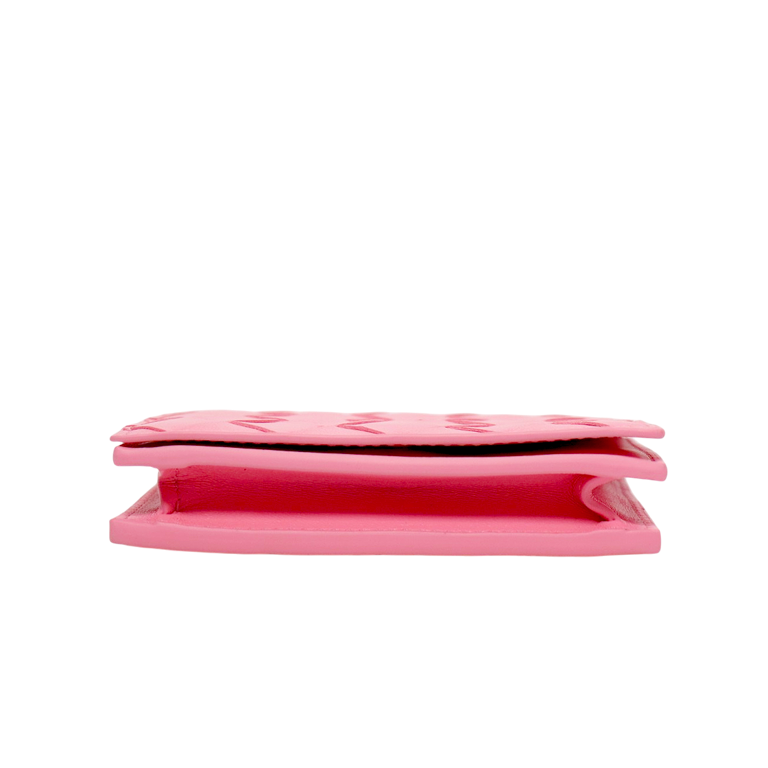 Bottega Veneta Pink Intrecciato Card Wallet