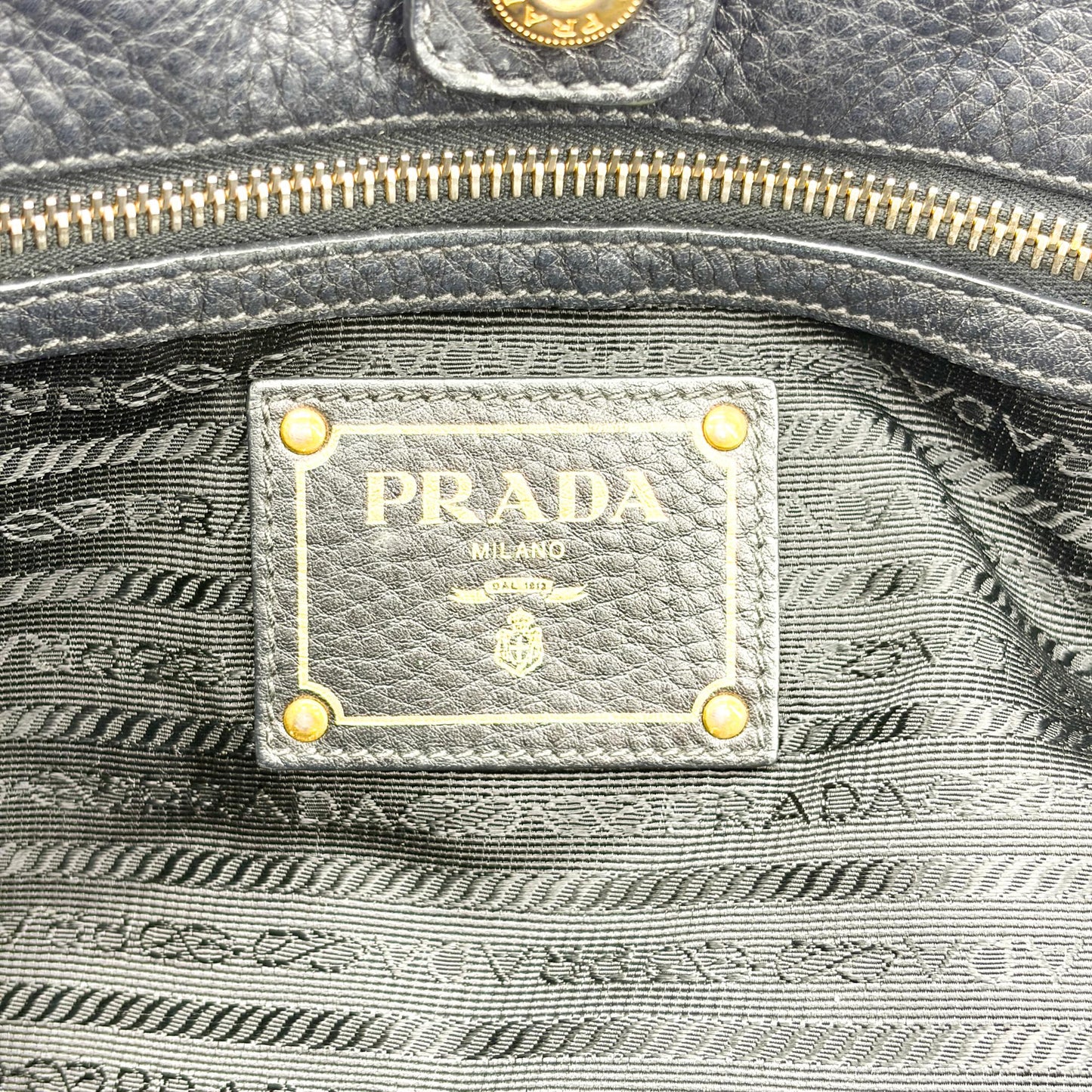 Prada Tessuto Soft Calf Tote Bag Black