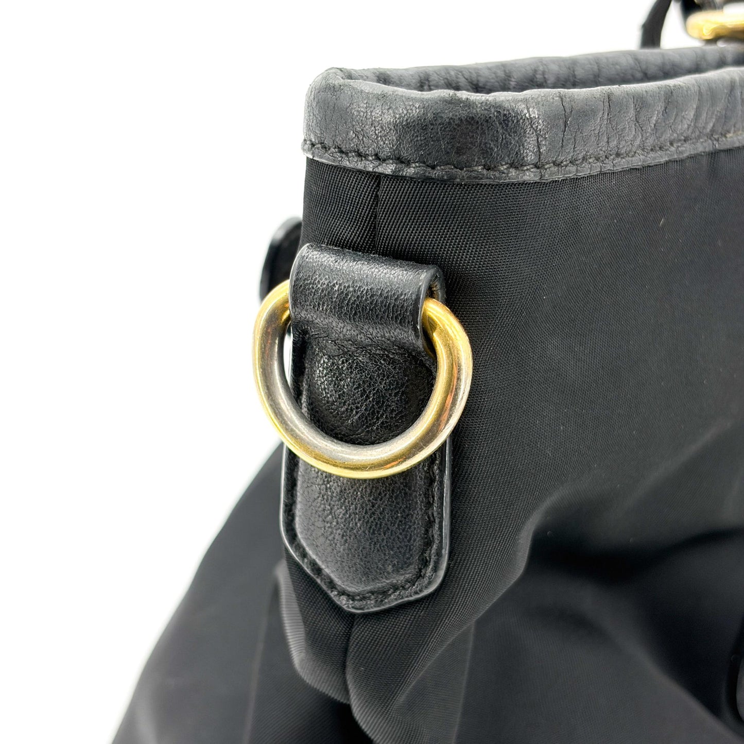 Prada Tessuto Soft Calf Tote Bag Black
