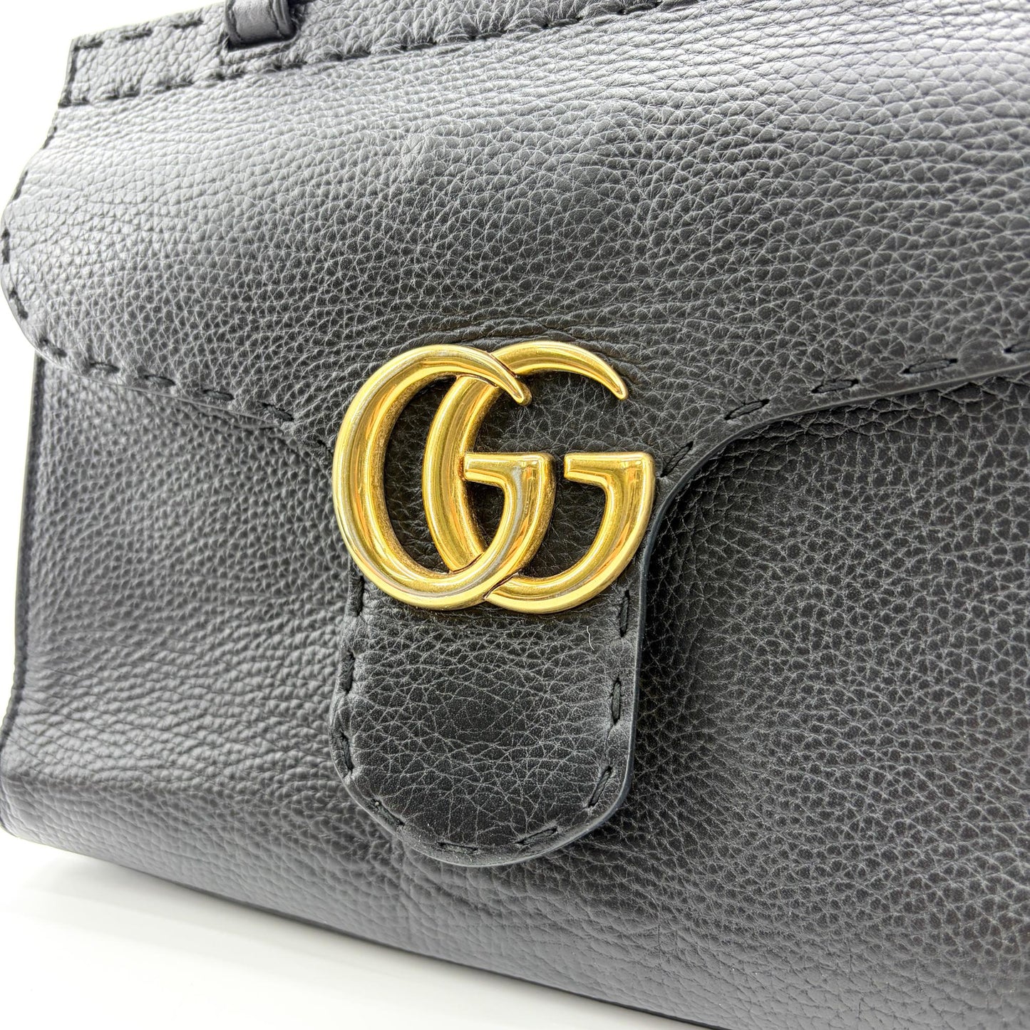 Gucci GG Marmont Small Top Handle Bag Black