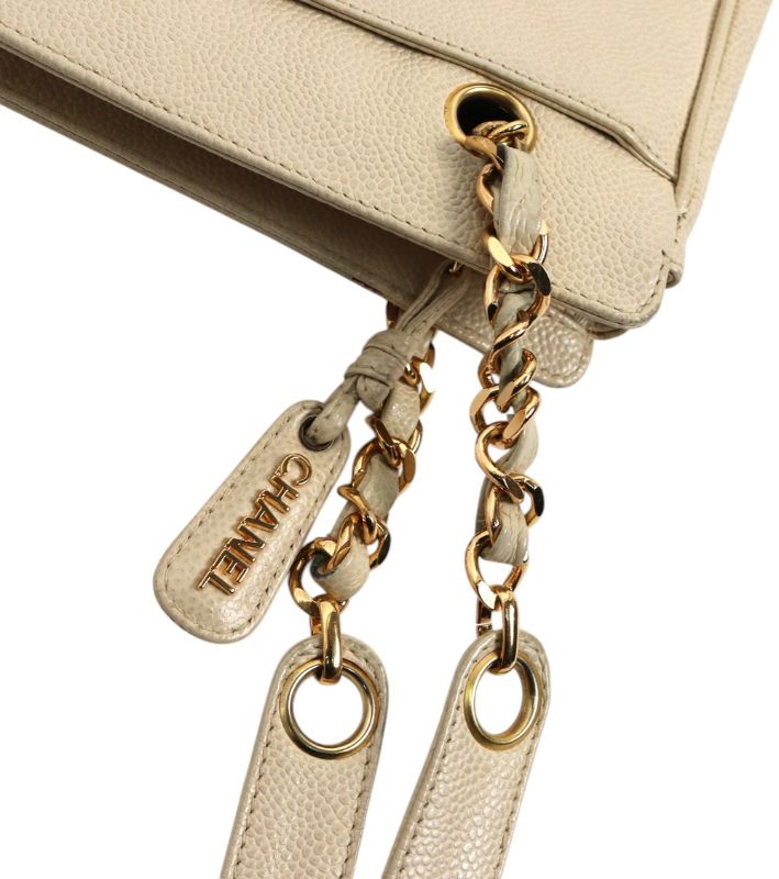 Chanel Beige Triple CC Chain Shoulder Bag
