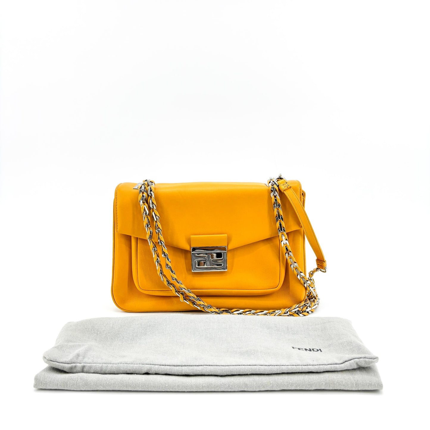 Fendi B Baguette Shoulder Bag Yellow