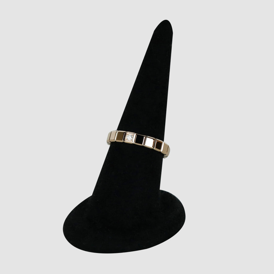 56 Ice Cube 1 Diamond Medium Ring
