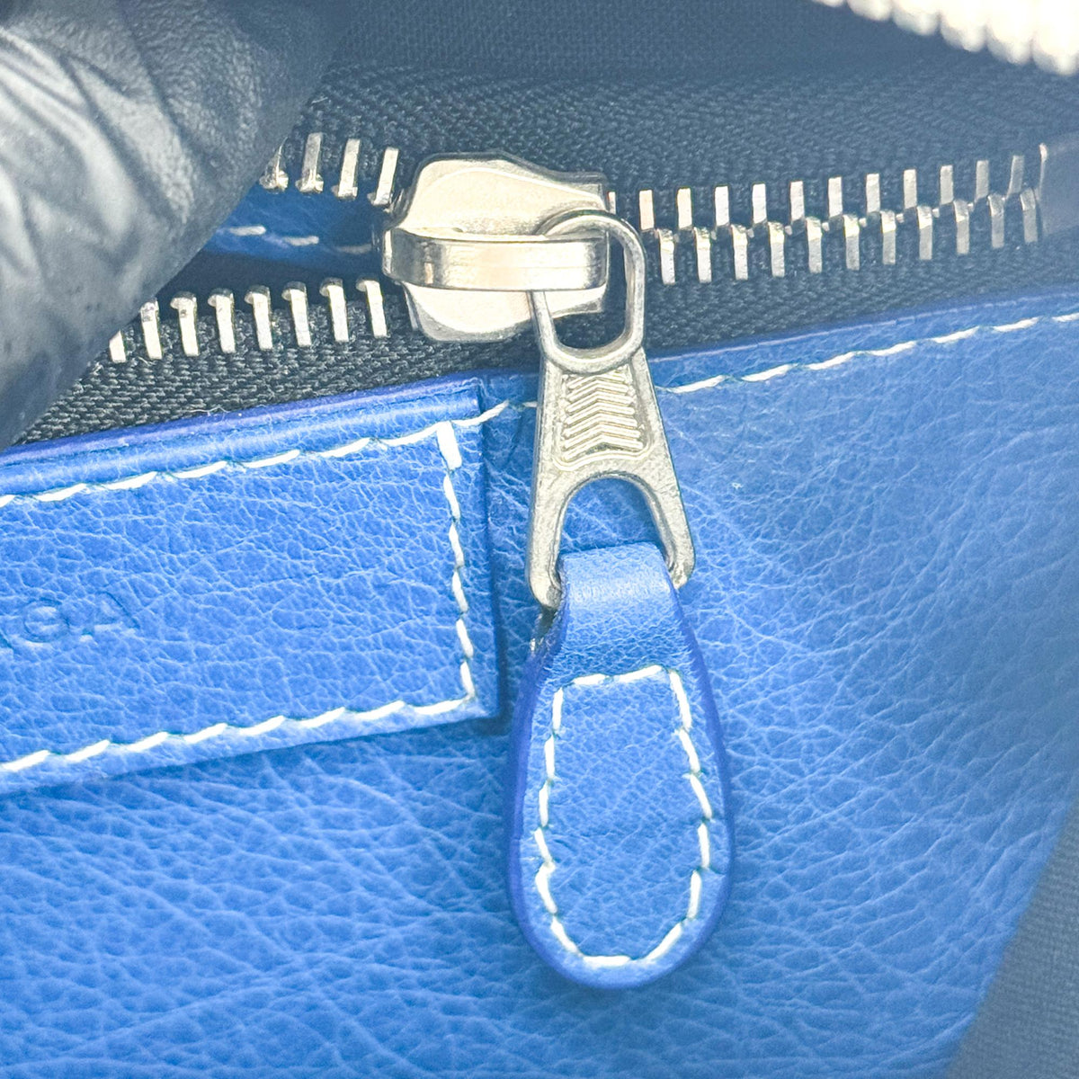 Balenciaga Bazaar Shopper Bag XXS Blue White Stripe