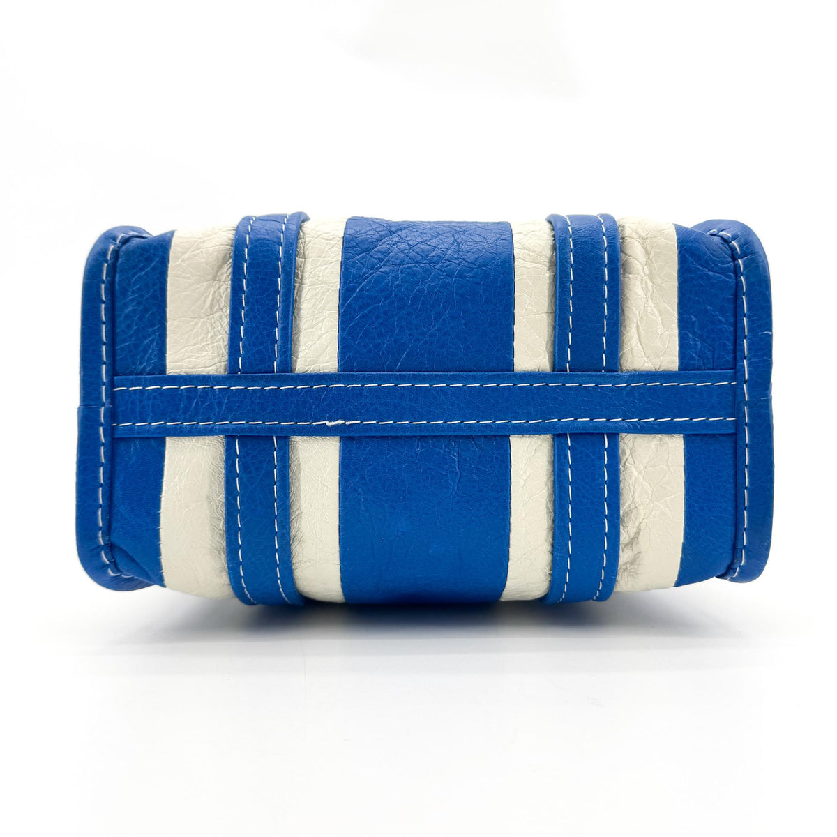Balenciaga Bazaar Shopper Bag XXS Blue White Stripe