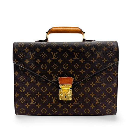 Louis Vuitton Monogram President Briefcase Brown