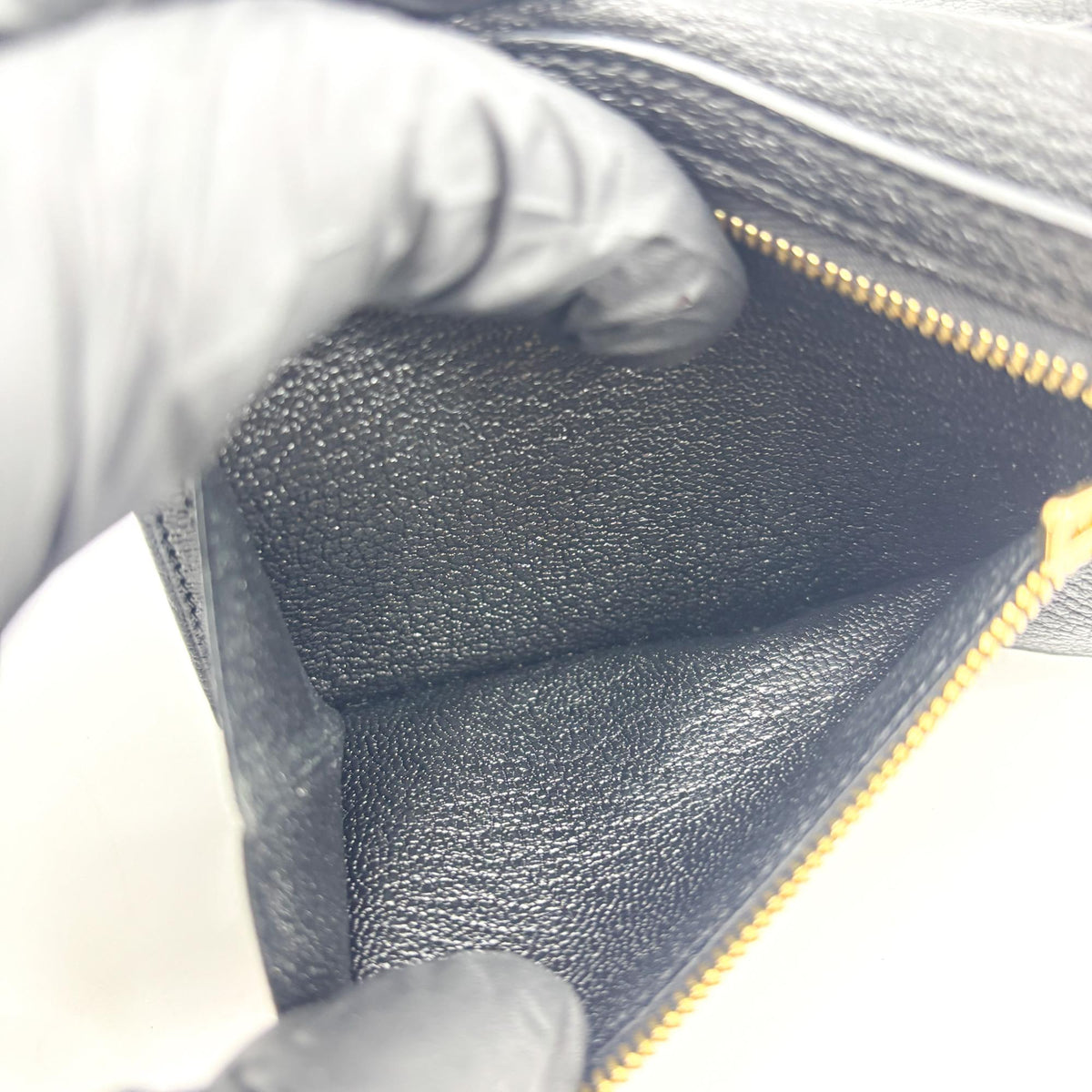 Hermès Beane Compact Wallet Epsom Black Gold Hardware