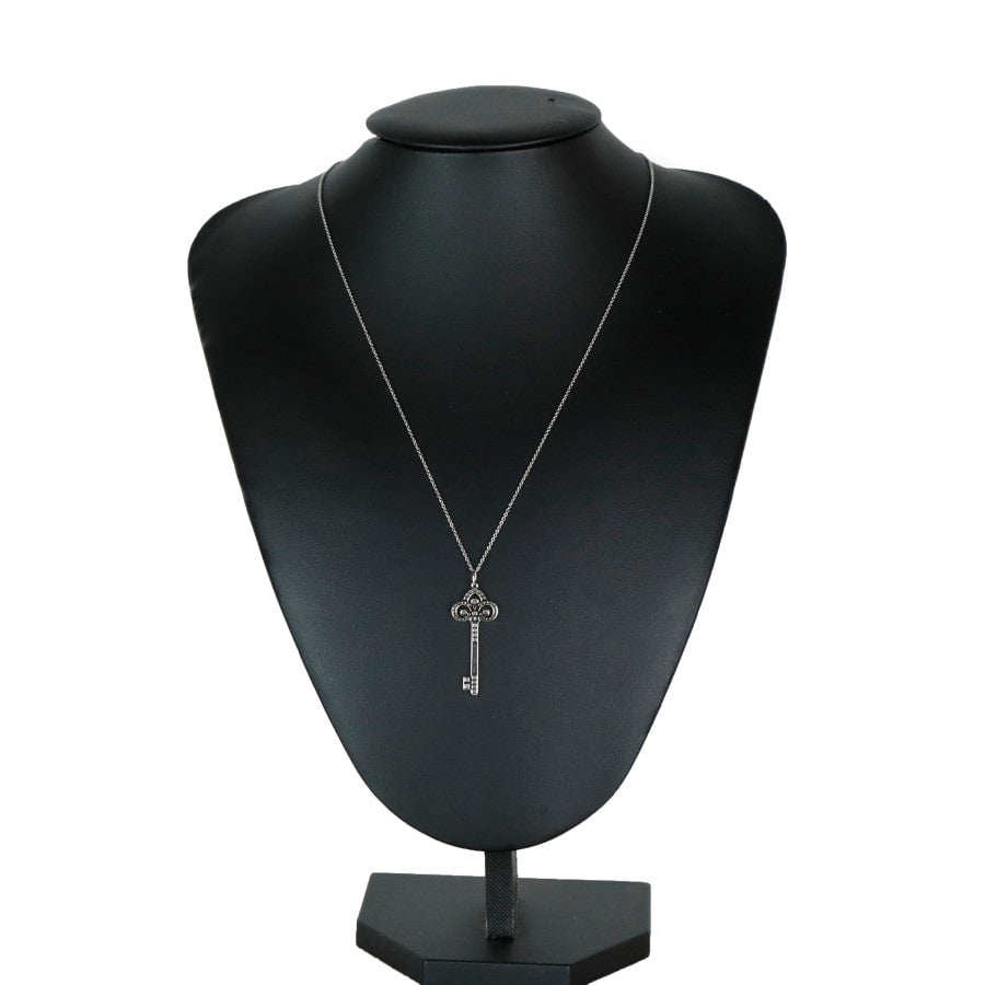 Large Fleur Diamond Platinum Necklace