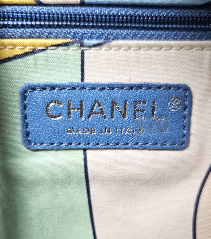 Chanel Blue Shearling Backpack